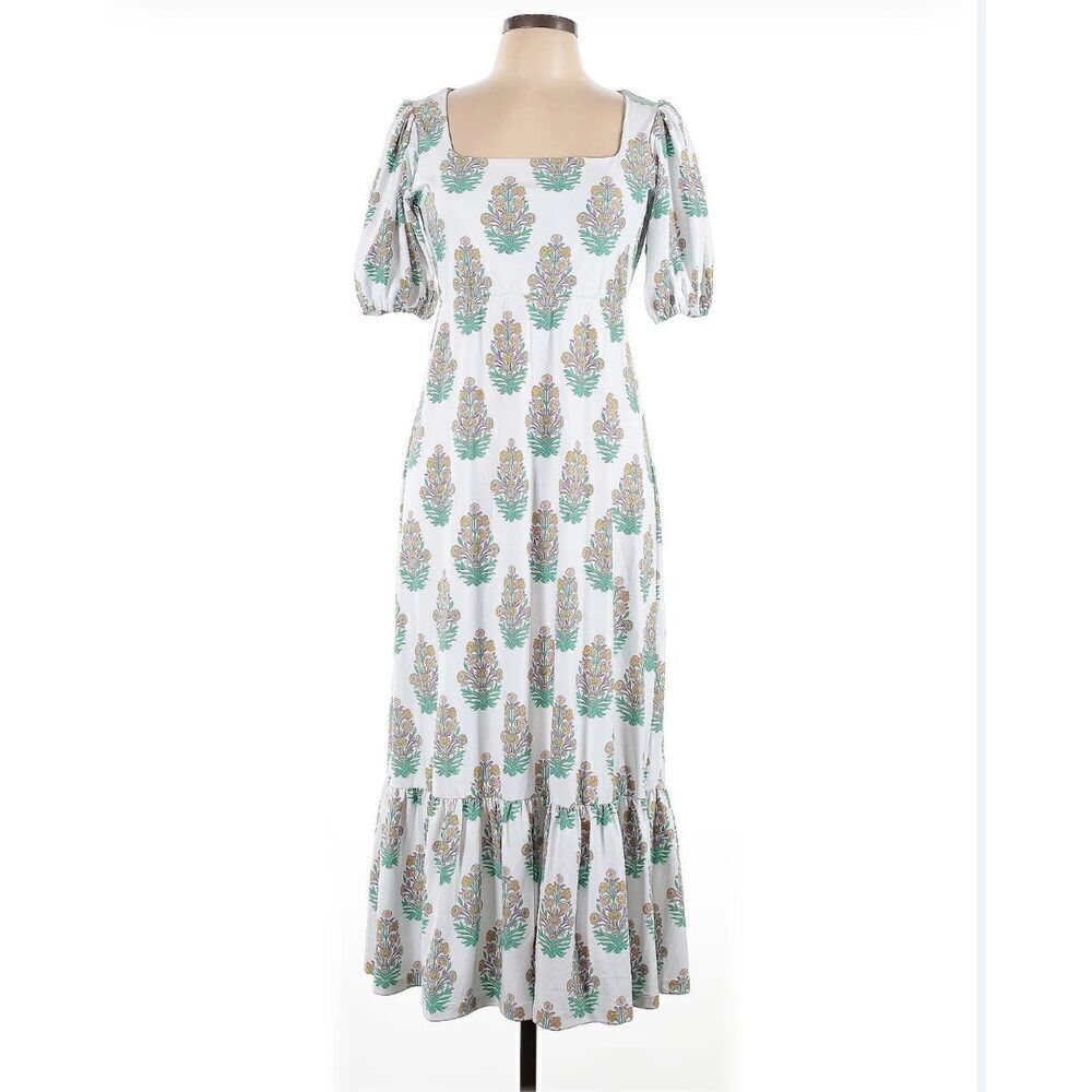 Smith & Quinn maxi dress floral Sz S white/pink/green